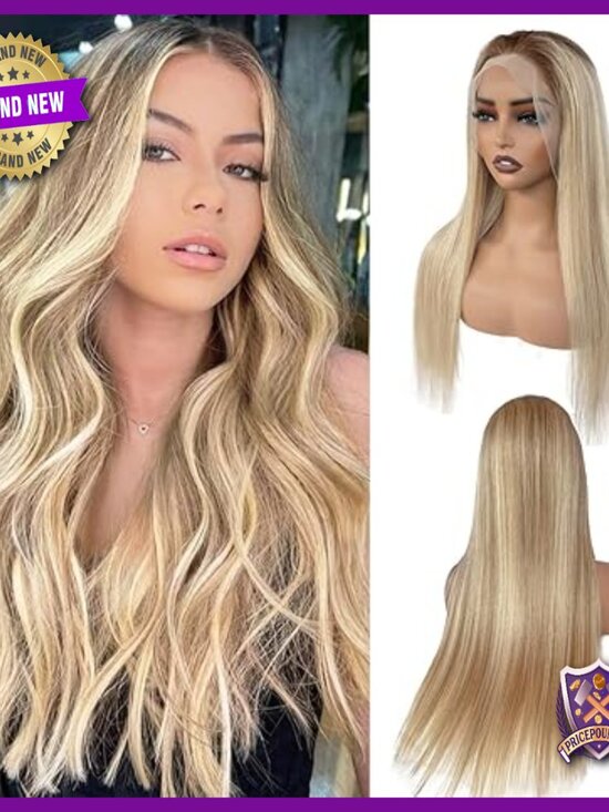 13x6 Lace Front Wig Human Hair 16 Inch Straight 180 Density Pre Plucked main image 4